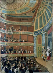 Innenansicht des Park Theatre, New York City, 1822
